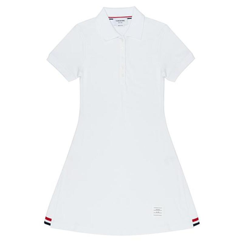 톰브라운 피케 립 거싯 플레어 테니스 드레스 FJD097A00050 100