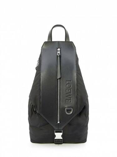로에베 Small Convertible backpack in nylon and calfskin컨버터블 백팩 스몰 B777W22X02 1100
