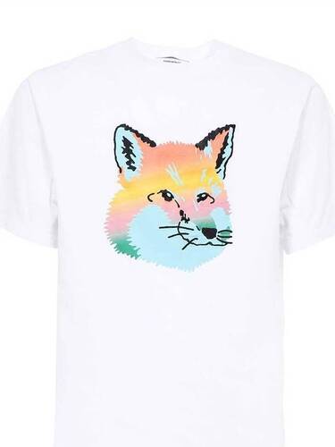 메종키츠네 VIBRANT FOX HEAD EASY TEE SHIRT바이브런트 폭스헤드 이지 티셔츠 KM00118KJ0008 P100
