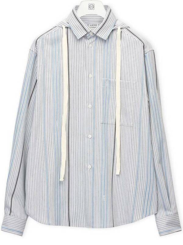로에베 Jacquard Hooded Shirt in wool and cotton자카드 후드 셔츠 H526Y05WAP 2082