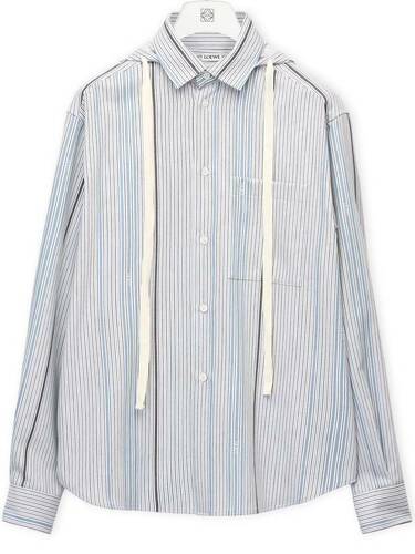 로에베 Jacquard Hooded Shirt in wool and cotton자카드 후드 셔츠 H526Y05WAP 2082